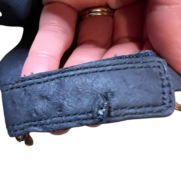 Clarks Collection Giselle Cove Wedge Sandals Womens 9 Blue Suede Slingback - Picture 9 of 9